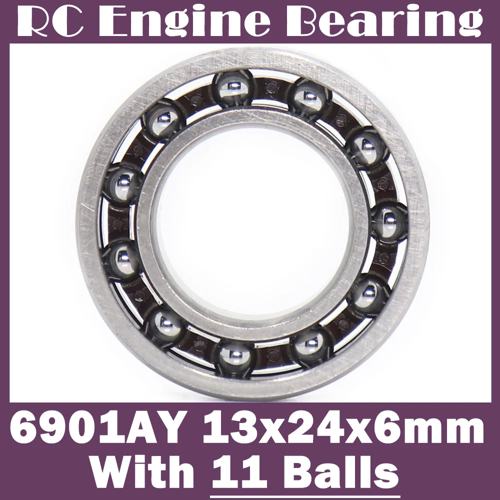 6901 Non-Standard RC Car Engine Bearing 13*24*6 mm ( 1 PC ) Metric Thin Section 6901-AY13-11 Ball Bearings 6901-13