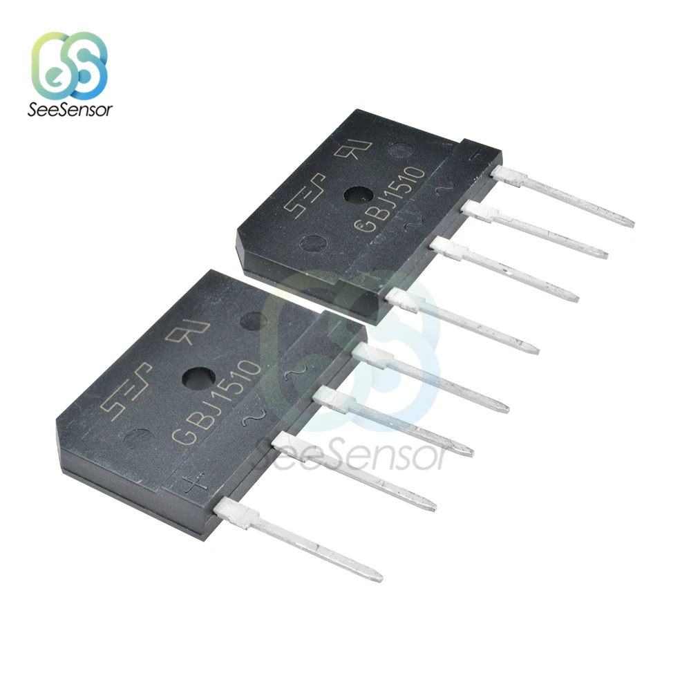 5Pcs Diode Bridge Rectifier 2A 3A 4A 6A 8A 10A 15A 25A 35A 600V 800V 1000V KBP206 KBP210 KBP310 KBL406 KBU810 GBJ1510 GBJ2510