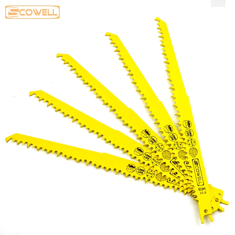 5 Verpackung 9 "Zoll 5TPI Säbelsägeblätter Für Top Schnelle Holz Cut Drehen Baum Holz Power DIY Werkzeuge Zubehör