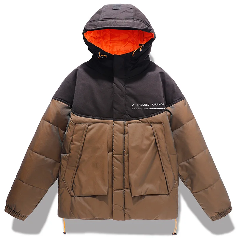 4XL Plus Size Men Down Jacket Coat Leisure Warm Fashion Male Down Coat Hooded Men Winter Casual Thick Jacket Warm Down Outerwear