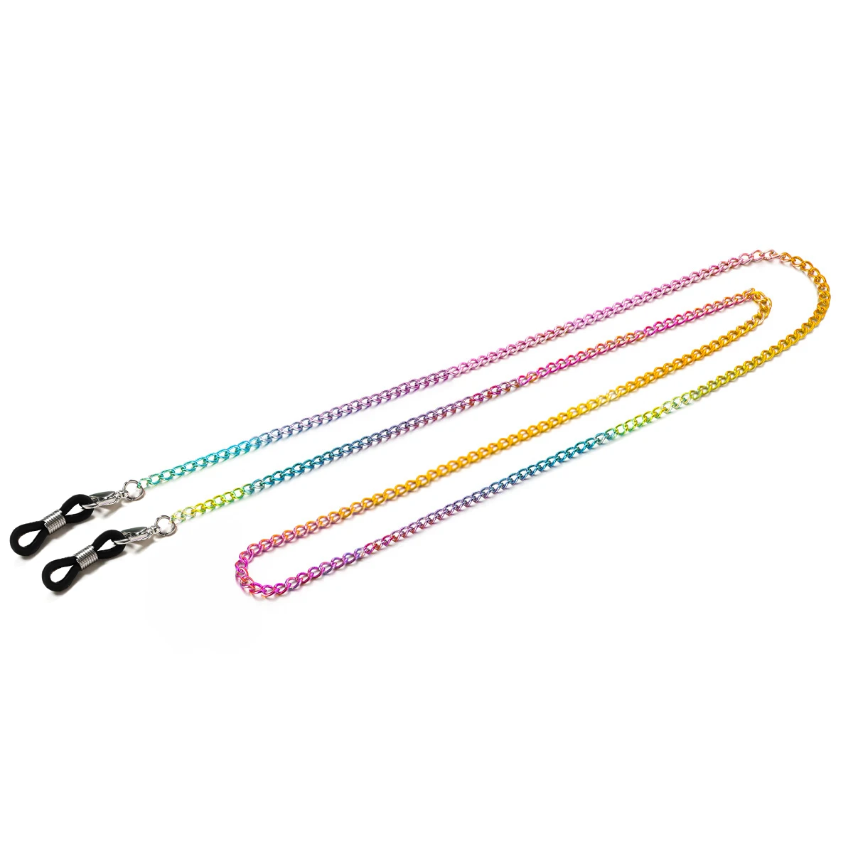 New 2021 Color fun Gradient Rainbow Sunglasses Chain young stylish with anti-skid loops for daily and sport reading glasses