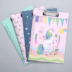 1pc A4 tektura schowek Bill klip Mat pisanie szyna wiszące Folder malowanie przez uczniów Pad Board School Office Supply