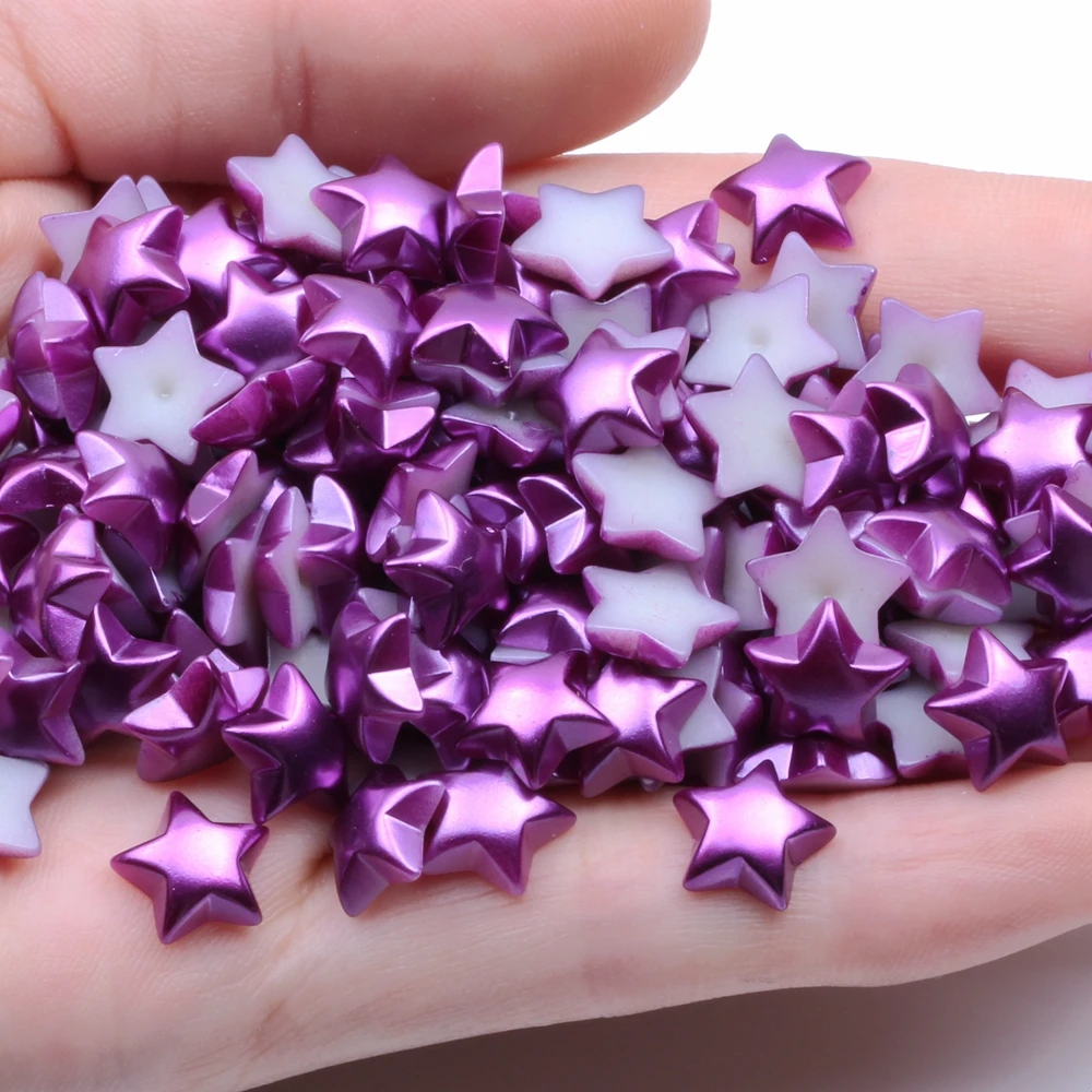 

10mm About 2000pcs Starlet Shape Many Colors Imitation Half Pearls Flatback Nail Art DIY Jewelry Crafts Cellphone Decoration