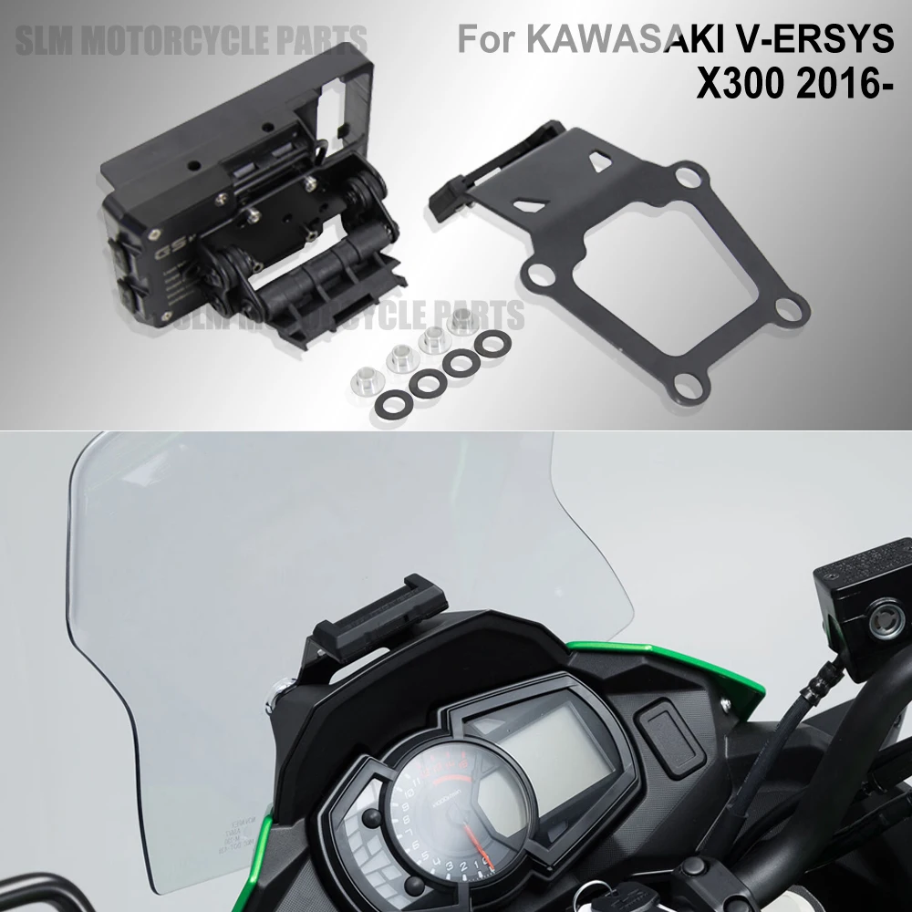 

NEW Navigation Bracket Mount Smartphone GPS Holder For KAWASAKI VERSYS X300 Versys X-300 2016-2021 2020 Motorcycle Accessories