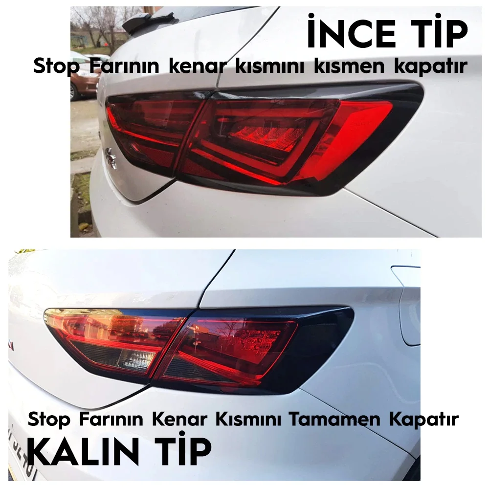 Rear Stop Headlight Frame Lamp Cover Protector Sticker For Leon MK3 2013-2019 Suitable Thick-Thin Matte Glossy Cut Easy Assembly Application Stylish Design Durable Strip Sticker Sheet