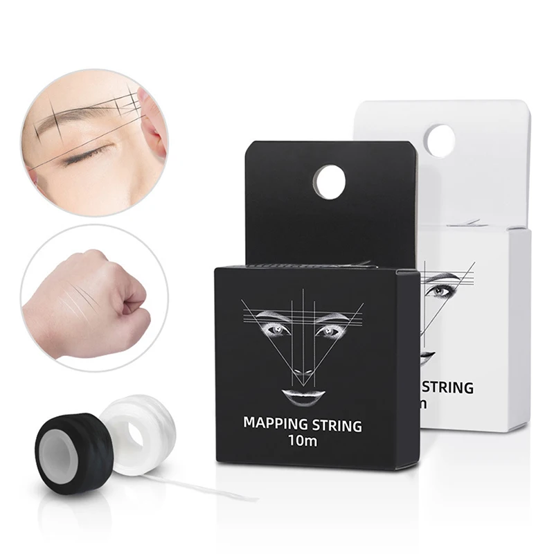 

10m Microblading Mapping String Pre-Inked Eyebrow Marker Thread Tattoo Brows Point Tattoo Mapping String Beauty Tools Wholesale