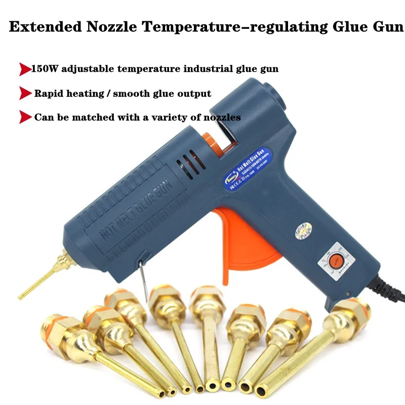 Hot Melt Glue Gun With Long Mouth And Small Hole Manual Glue Grab Small Hole Long Mouth Glue Gun 150W