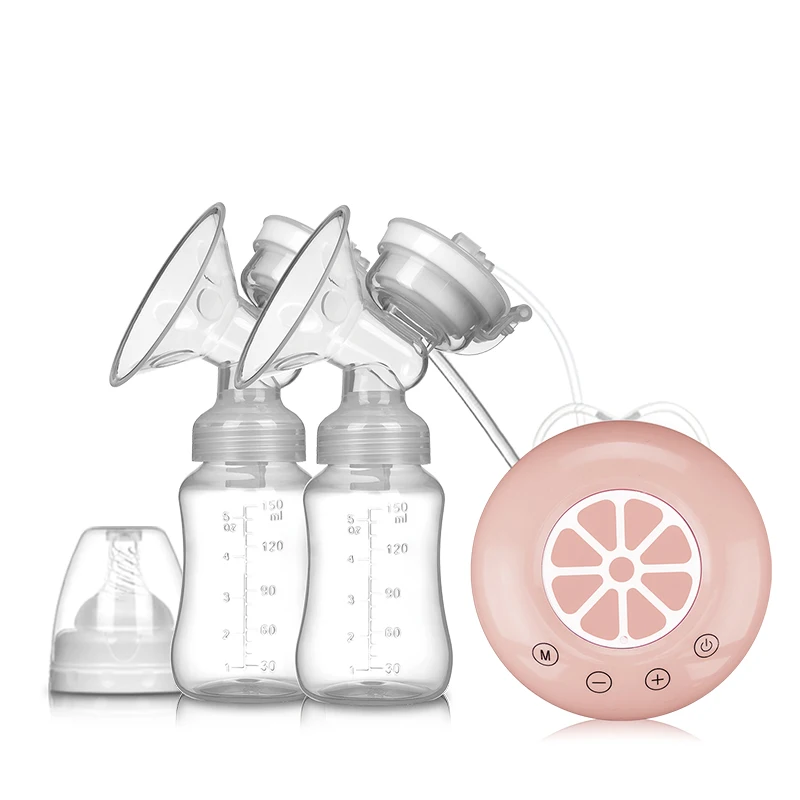 Double Electric Breast Pump USB Electric Breast Pump With Baby Milk Bottle Cold Heat Pad BPA free Powerful Breast Pumps