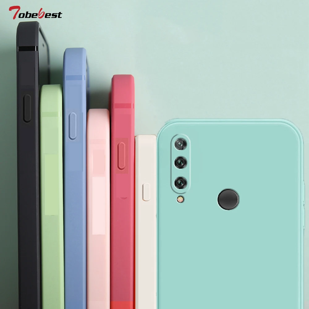 Fashion Square Frame Silicone Phone Case For Huawei Y7P Y6P Y5P Y9 Prime Y7 Pro Y6 2019 Coque Full Protector Soft funda Cover