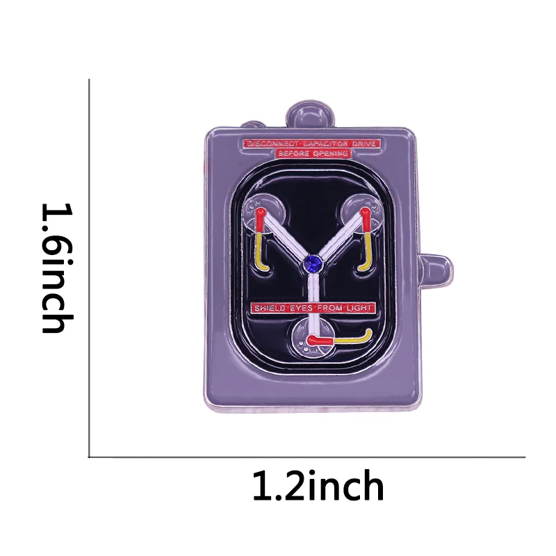 Flux Capacitor badge Back to the Future Geek Lapel Pin 