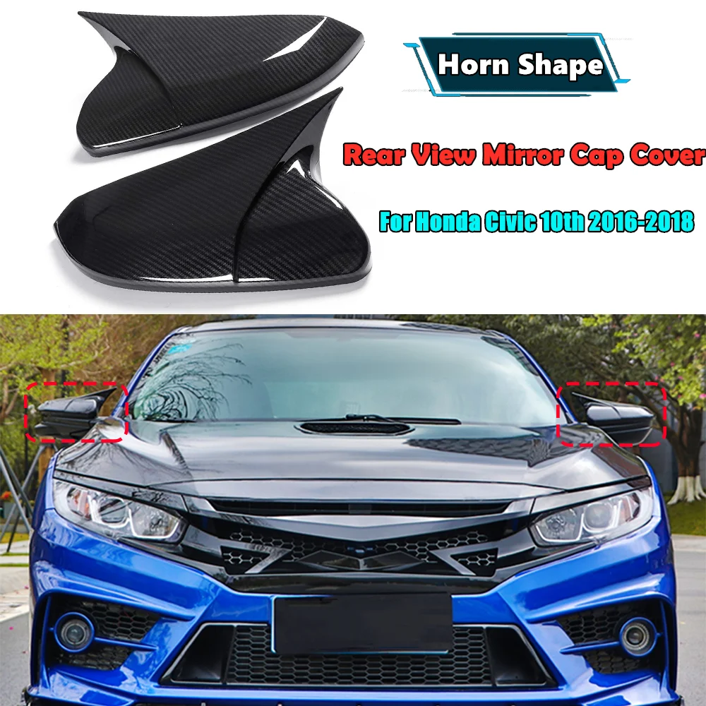 

Пара стильных магнитных колпачков заднего вида для Honda Civic 10, 2016, 2017, 2018, автомобильные аксессуары