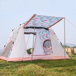 WolFAce Canopy Tent Frame Pop Up Sports Party Outdoor Pink Fiberglass Garden Tents Family Pergola Canopy Acampamento Hiking