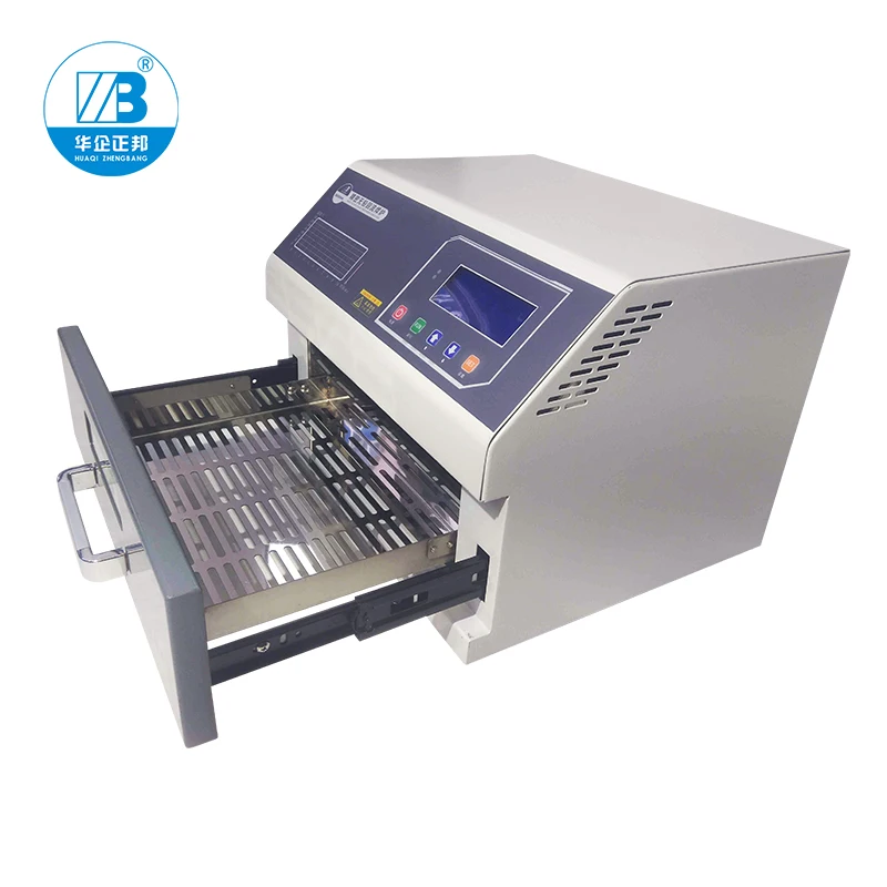 ZB2015HL-horno de reflujo de escritorio de alta precisión, 200x150mm, 700W, Mini Smd Pcb, juego de horno de soldadura para línea de productos PCB