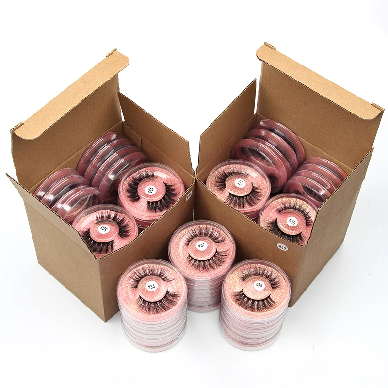 Przedmioty hurtowe rzęsy Eye Bulk Lots 4/10/50/100 PCS naturalnie długie sztuczne rzęsy Fluffy Wispy Faux 3D rzęsy z norek miękkie Handmade