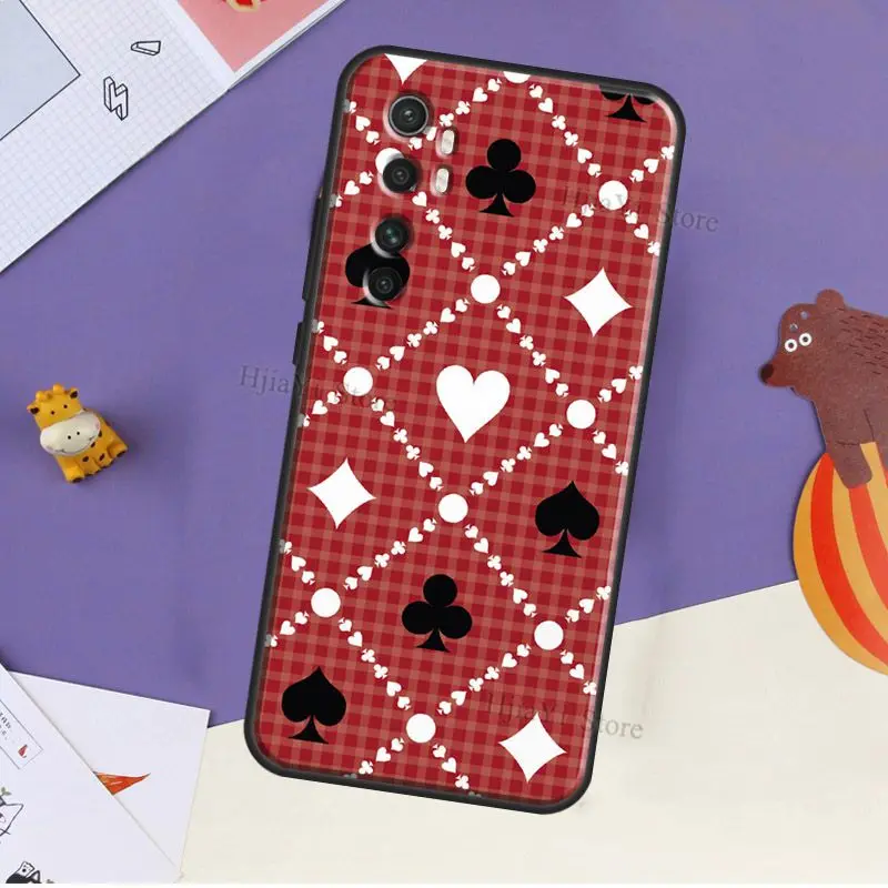 CASINO PLAYING CARDS COLLECTION For POCO F3 F1 F2 M3 M4 X3 GT X4 X3 Pro Case For Xiaomi Mi 11 Lite Ultra 12 11T Pro Cover