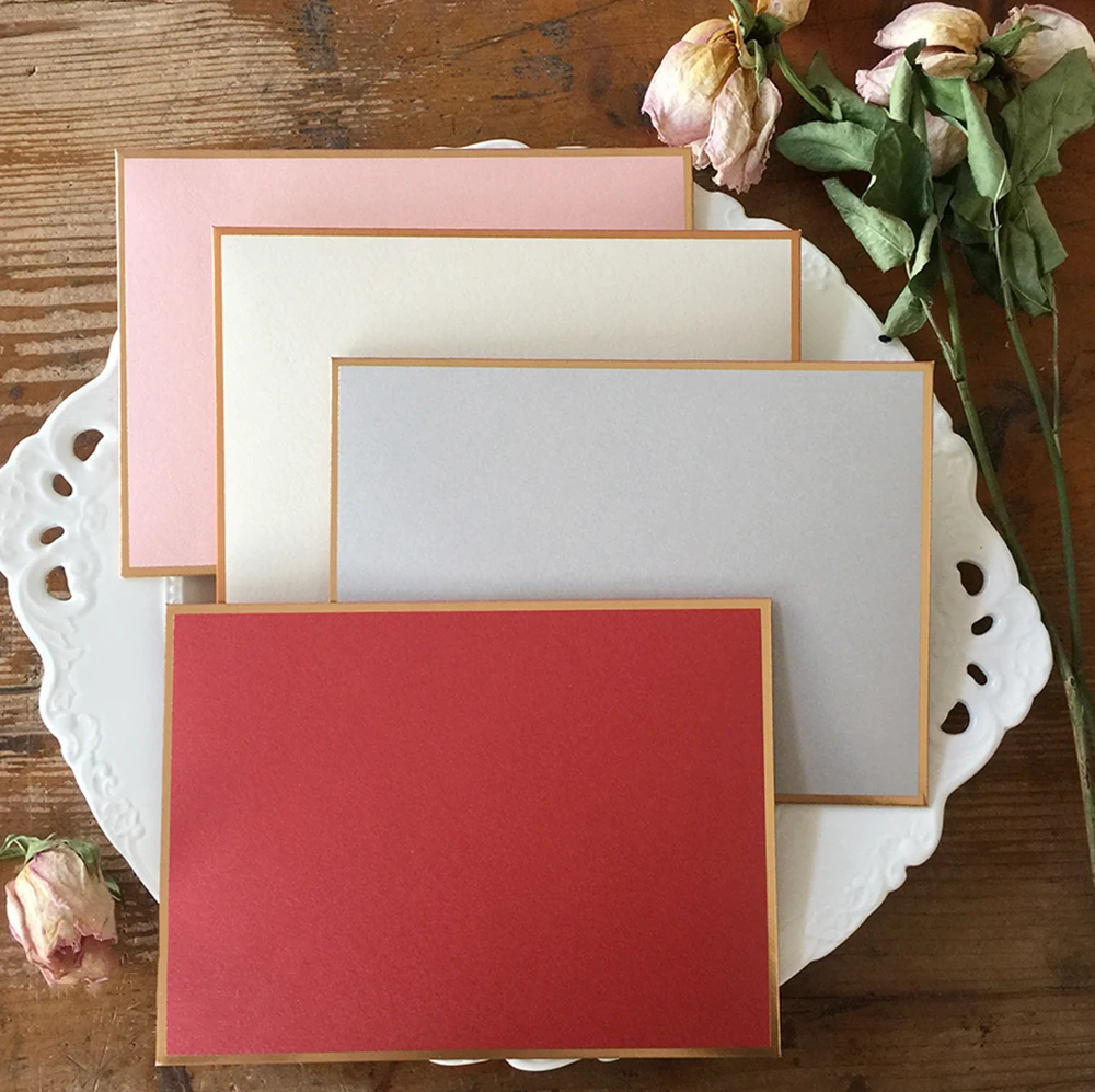 5Pcs/lot Retro Vintage Blank Pearlescent Paper Envelope Wedding Party Invitation Envelope Greeting Card Gift Envelope