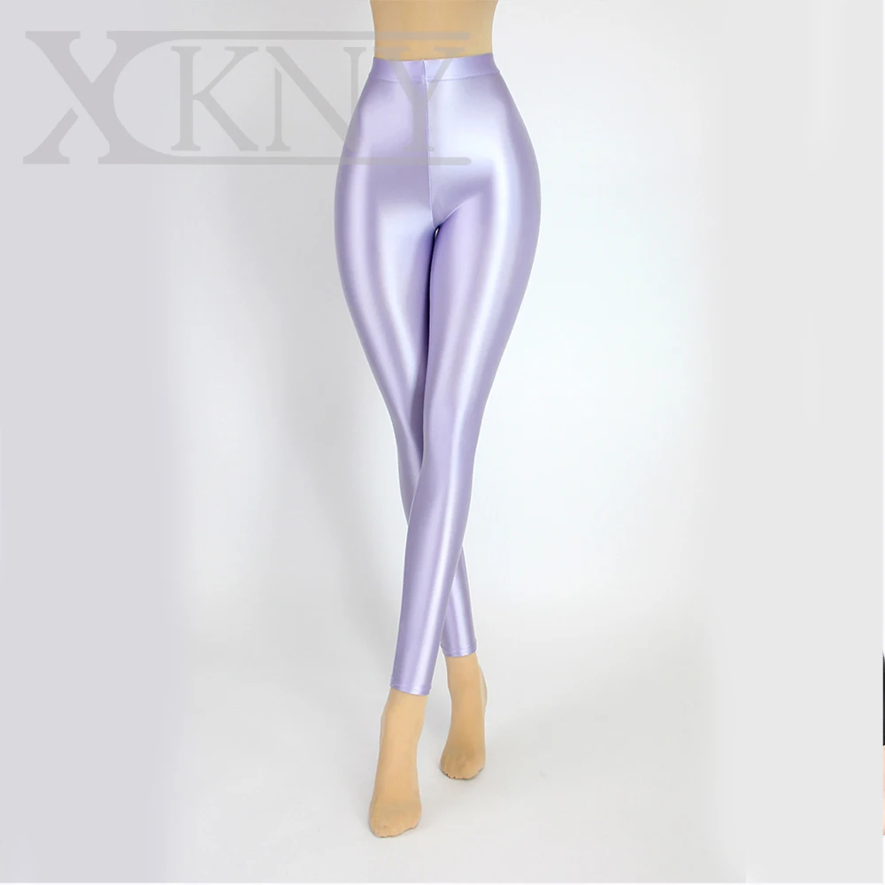 XCKNY satin glossy pants opaque leggless sexy tights silky stockings Japanese slim High elasticiy glossy pants