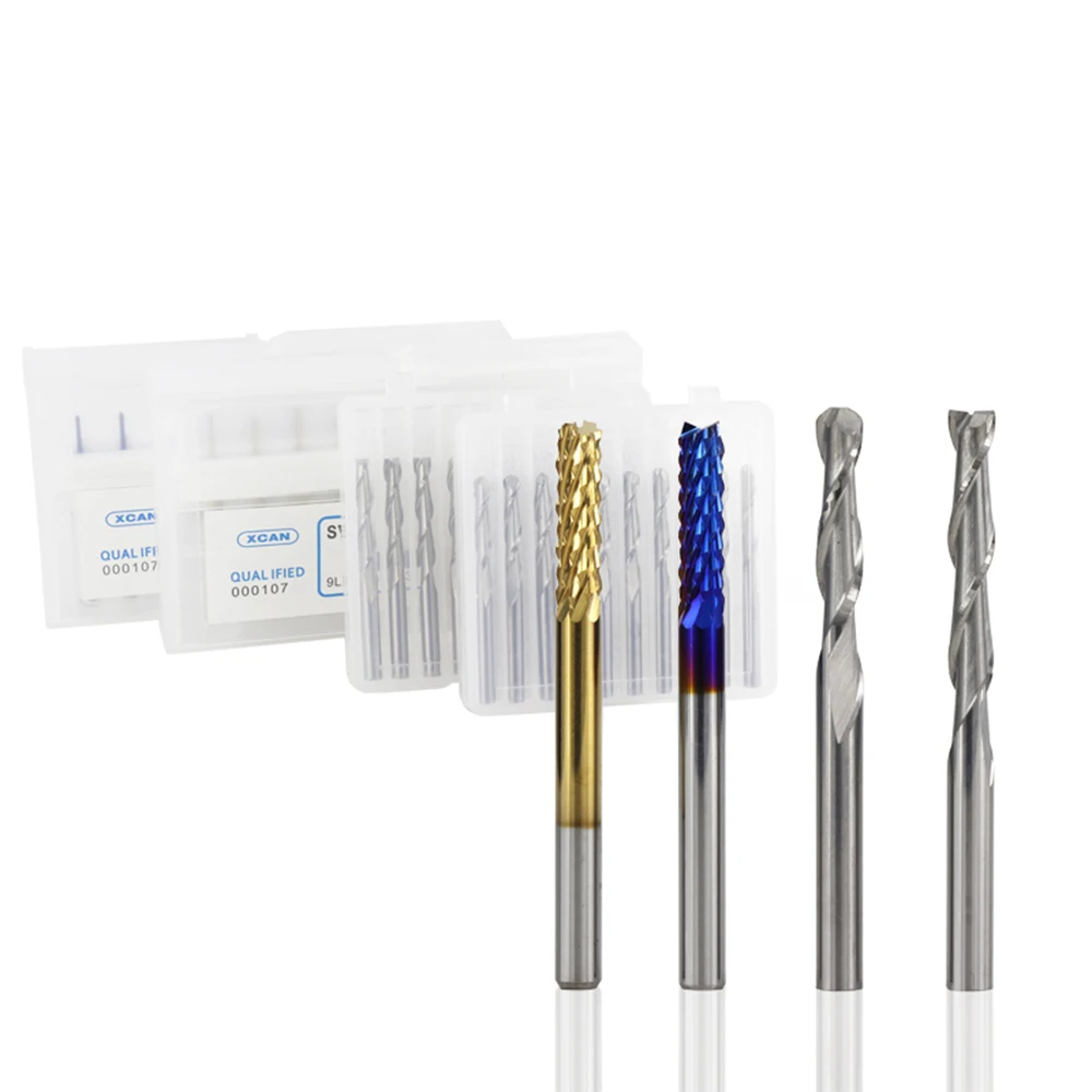 

40 Pcs 1/8 Shank ((3.175mm) Pcb Engraving Bit Flat Tip Set Mill Ball Nose Milling Cutter