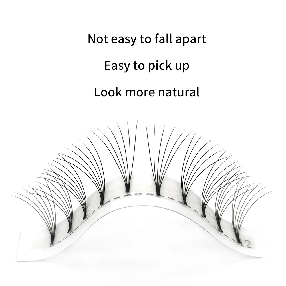 JINYANHUA NEW Short Stem 6D/7D/8D Russian Volume Eyelashes Extension Pre Made Fans 0.07mm Mink Lash Eyelash Individual Extension