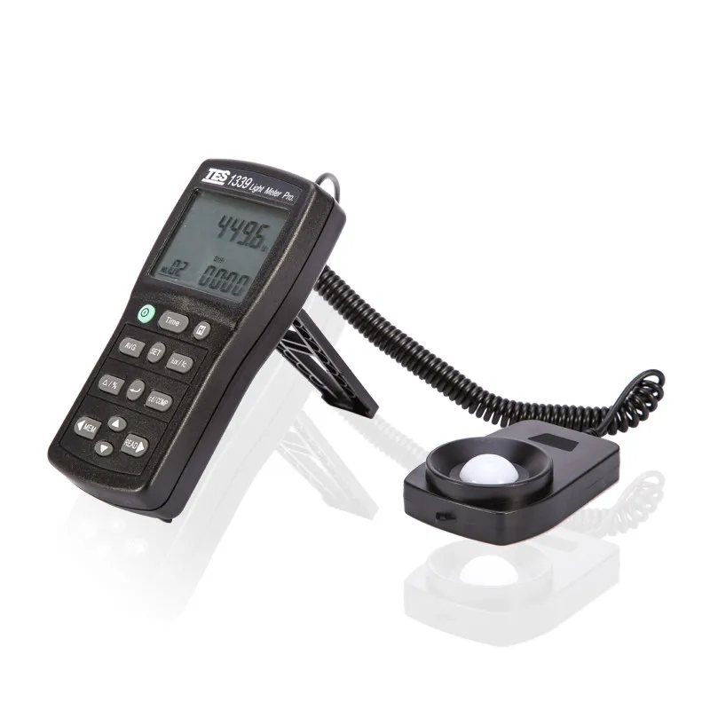 TES-1339 ضوء متر قياس مستويات تتراوح 0.01 إلى 999900 لوكس مضيئة كثافة قياس