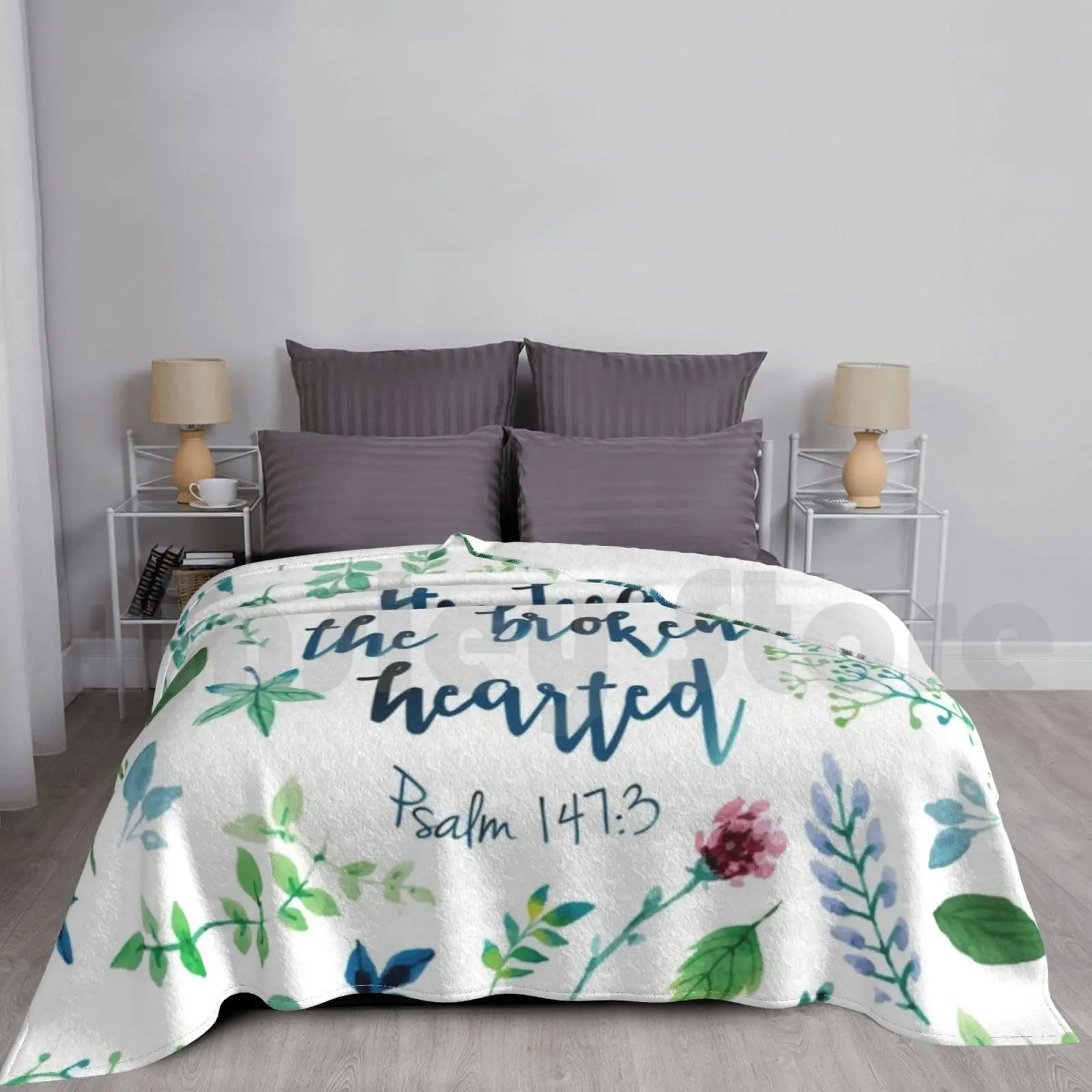 Psalm 147 : 3 Blanket Super Soft Warm Light Thin Psalm 147 3 Words Speech Actions Truth Bible Verse Verses Quote Quotes