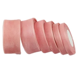 (50 yards/roll) Pink meat organza ribbons wholesale gift wrapping decoration ribbons DIY 12/15/20/25/40mm