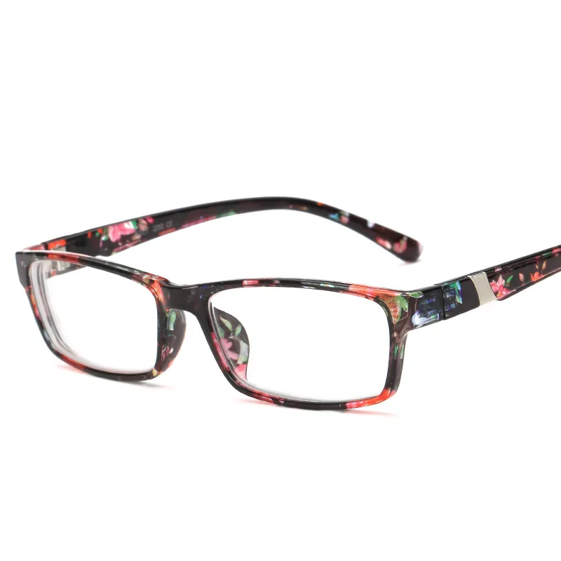 Zilead Small Square Nearsighted Glasses Women Floral Prescription Myopia Optical Eyeglasses Adult Finished Eyewear With-1.0-4.0