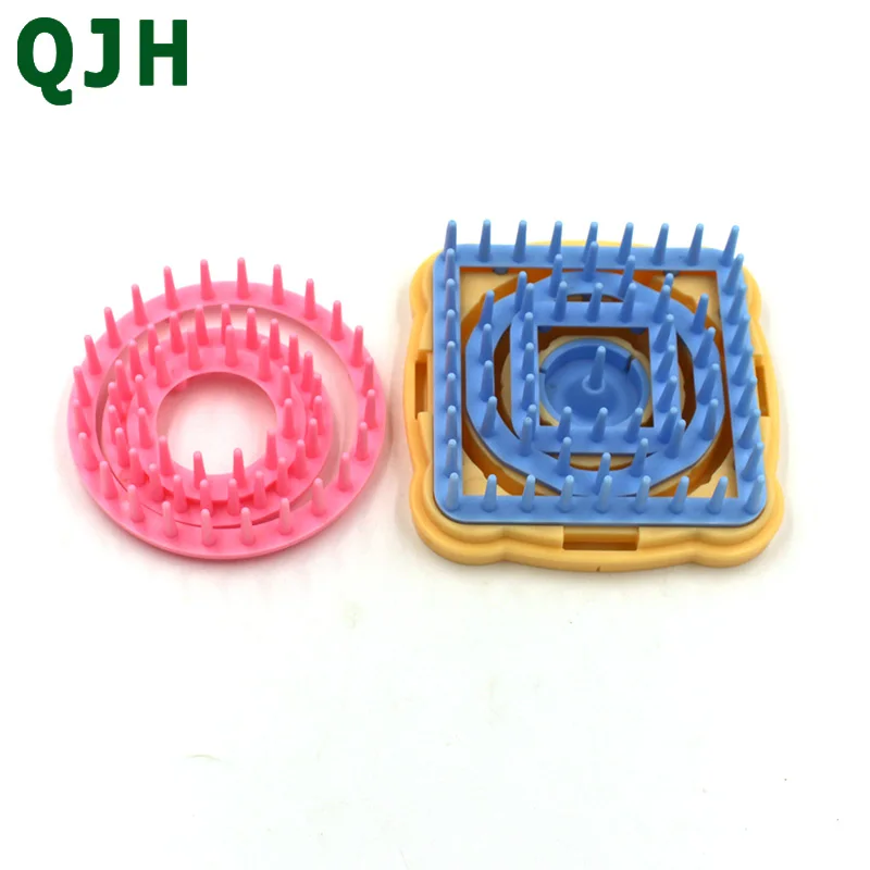 1set Hand Knitting Loom Flower Daisy Pattern Maker Weave Set Wool Yarn Needle Knit Kits Home DIY Craft Tool