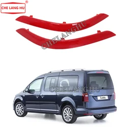Red Rear Left & Right Bumper Reflector Tail Light Bars Brake Parking Warning For VW  Caddy 2015 2016 2017 2018 2019 2020