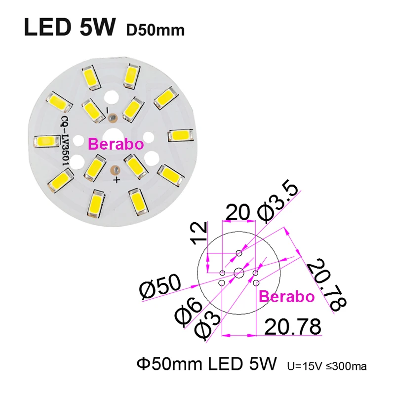 5 Stück SMD5730 LED-Lampenperlen 3W6W9W12W 18W36W Helligkeits-Lichtplatinen für LED-Lampen und LED-Downlights Zubehör – Detail 11