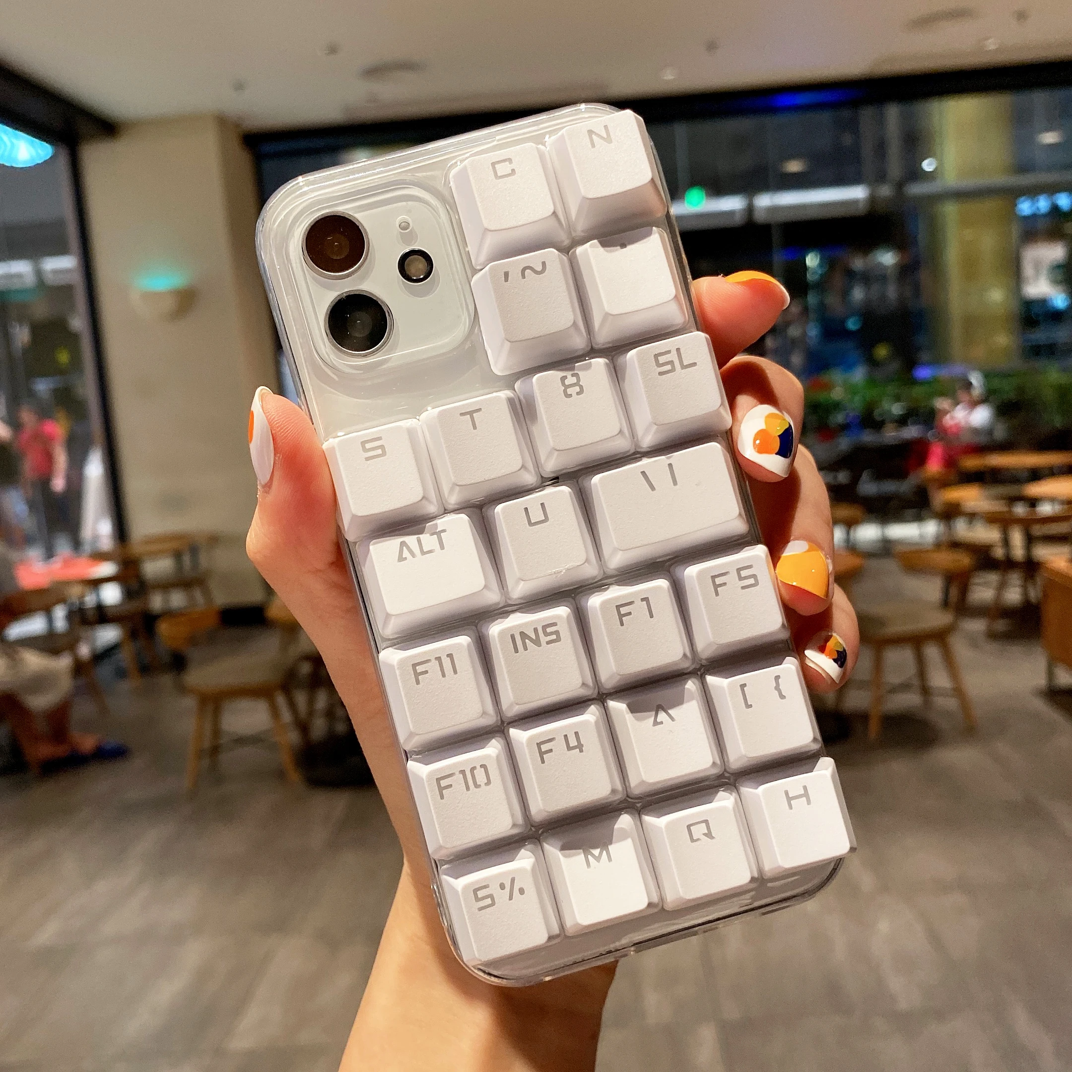 Creative Keyboard 3D Case for iPhone 15 14 13 Pro Max Back Phone Cover for 12 Mini 11 Pro Max X XS XR 8 7 Plus SE 2020 Capa