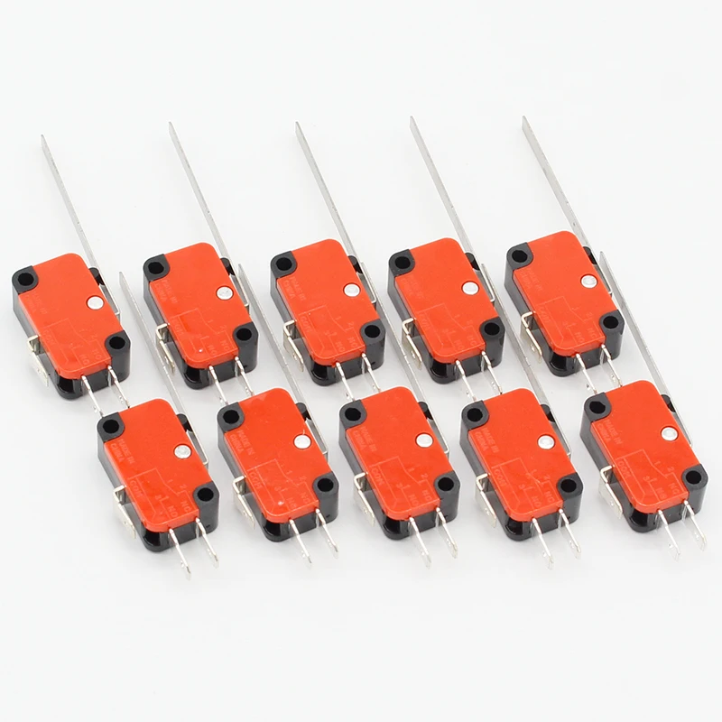 10pcs/lot OV-153-1C25 Limit Switches Long Straight Hinge Lever Type SPDT Micro Switch Mayitr For Electronic Measuring Appliance