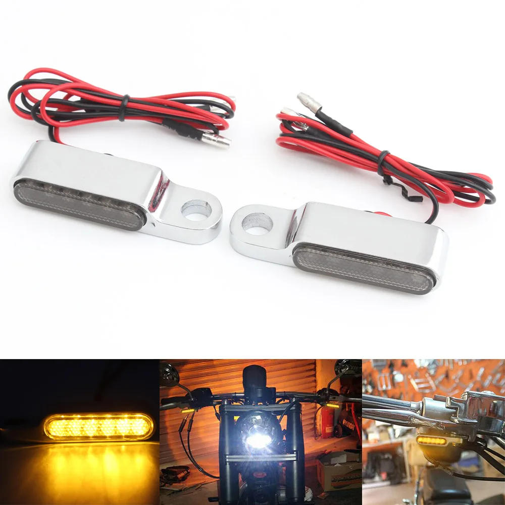 

Motorcycle Universal LED Turn Signal Light 12V Smoke Lens Blinker Indicators For Harley Honda Yamaha BMW Cafe Racer