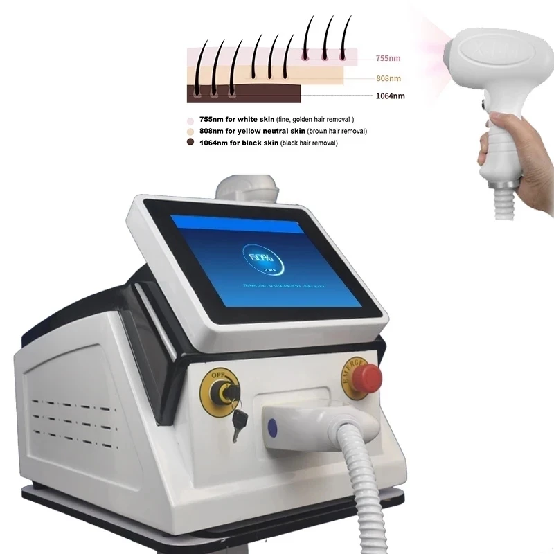 Grote Promotie 808nm Diode Laser Ontharing Machine Snelle Ontharing Laser Alle Huid Kleuren 30 Miljoenen Shots Verwijderen Haar laser