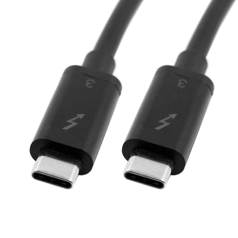 Thunderbolt 3 USB 3.1 USB-C Male to Thunderbolt 3 Male 40Gbps Cable for Dell XPS13 50cm 100cm 200cm