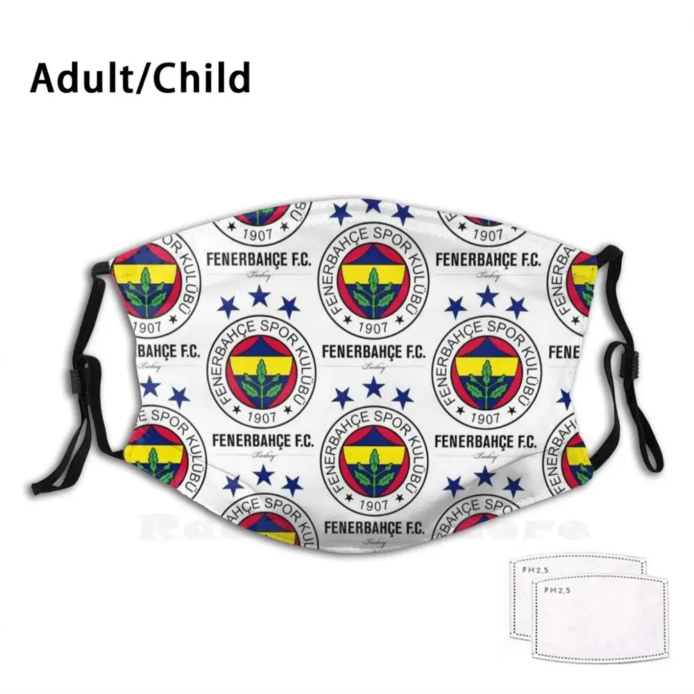 

Fenerbahce Logo Funny Print Reusable Pm2.2364 Filter Face Mask Turk 1907 Fenerbahce Sk Turkish Istanbul Turkey Fener Ataturk