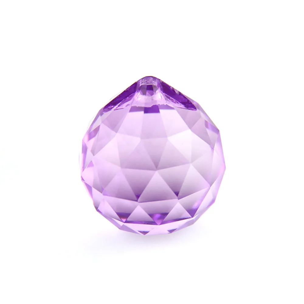 20mm 1pc Crystal Lighting Ball Various Color Feng Shui Glass Faceted Balls Prism Pendant For Chandelier