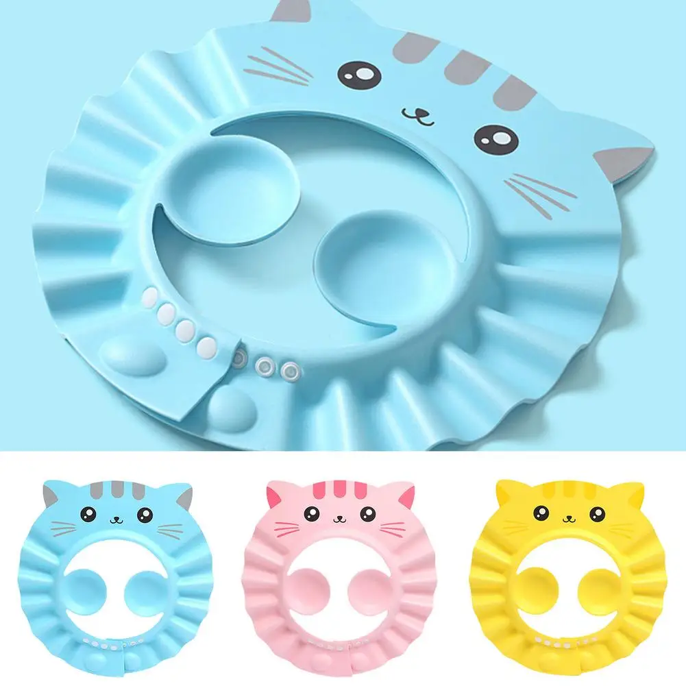 Baby Shower Soft Cap Adjustable Hair Wash Hat Newborn Ear Protection Safe Children Kids Shampoo Shield Bath Head Cover