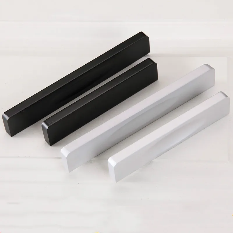 JD Matte Cabinet Door Handle Black Solid European Style Simple Wardrobe Small Handle Rectangle Drawer Handle Furniture Hardware