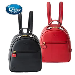 Disney Mickey Mouse Women PU Leather Backpacks Children Backpack Cute Minnie Daisy Schoolbag Teenage Girl Knapsack For Travel