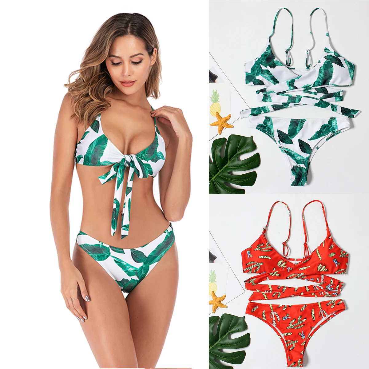 

New sexy bikini women's swimwear sub-system with printed swimwear