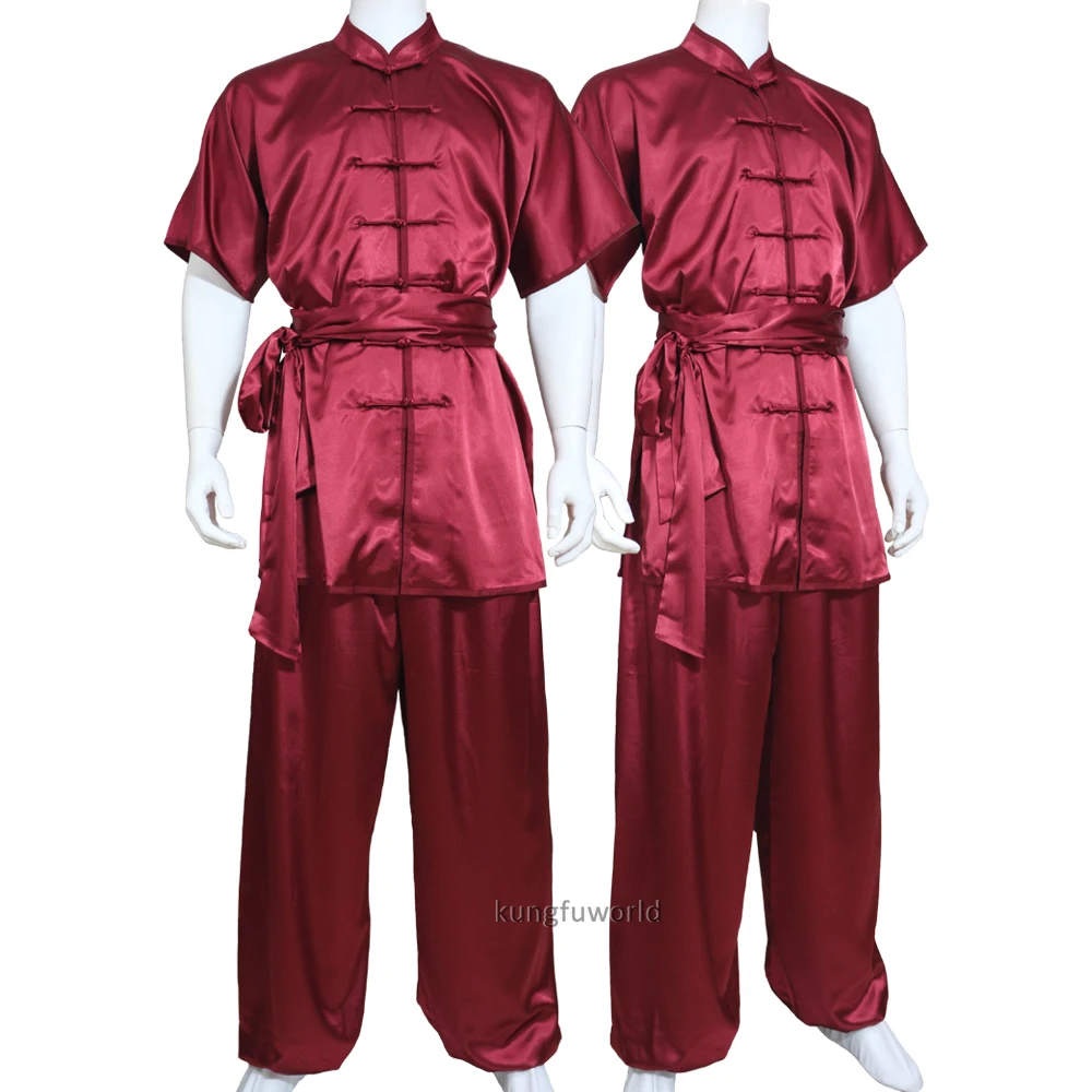 Chinese Tai chi Suit Changquan Shortsleeves Wushu Kung fu Uniforms Wing Chun Clothes Custom Service Need Measurements