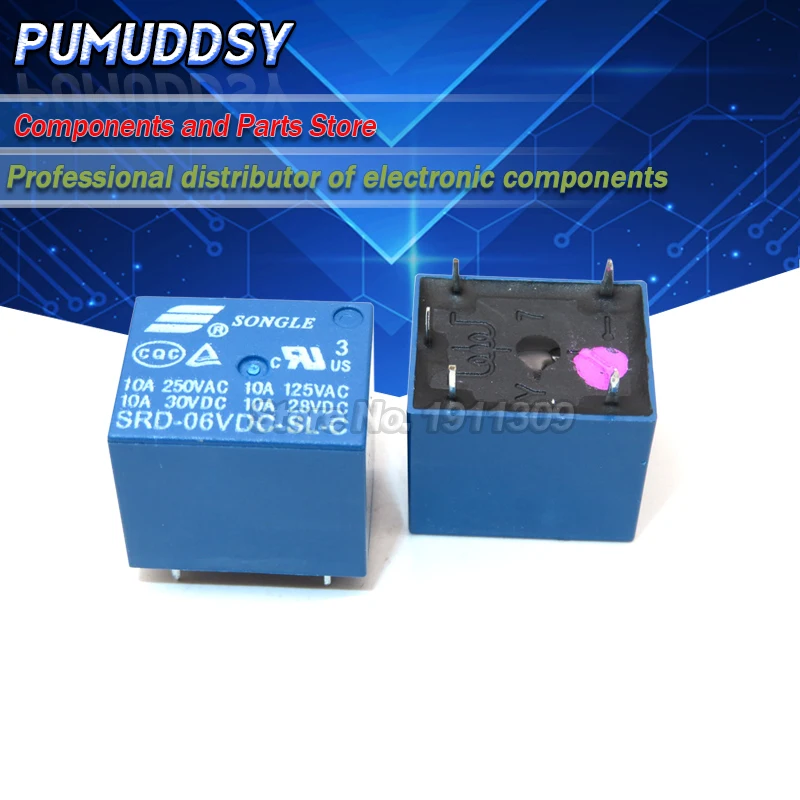 5PCS Relay SRD-06VDC-SL-C SRD-06VDC-SL SRD-06VDC SRD-06V relays 5PINS 6V DC High Quality