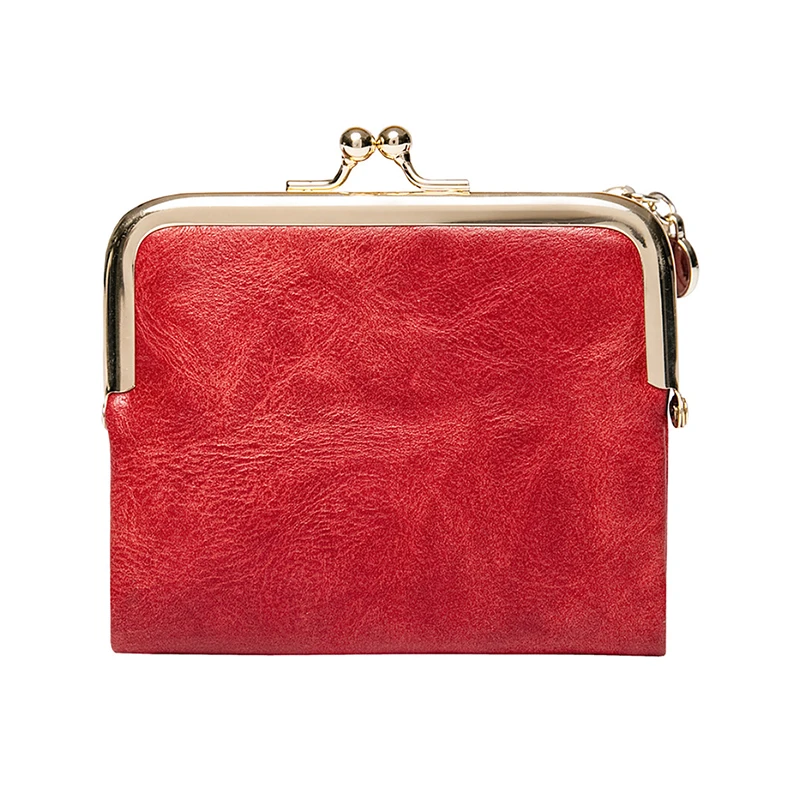 

2025 Новые женские кожаные кошельки в стиле ретро, женские кошельки, женский короткий кошелек с застежкой, женская сумка для денег, держатель для карт, клатч Moda Mujer