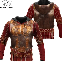 Roman Armor 3D All Over Printed Mens hoodies Harajuku Streetwear Fashion cosplay Hoodie Unisex Autumn Jacket Tracksuits