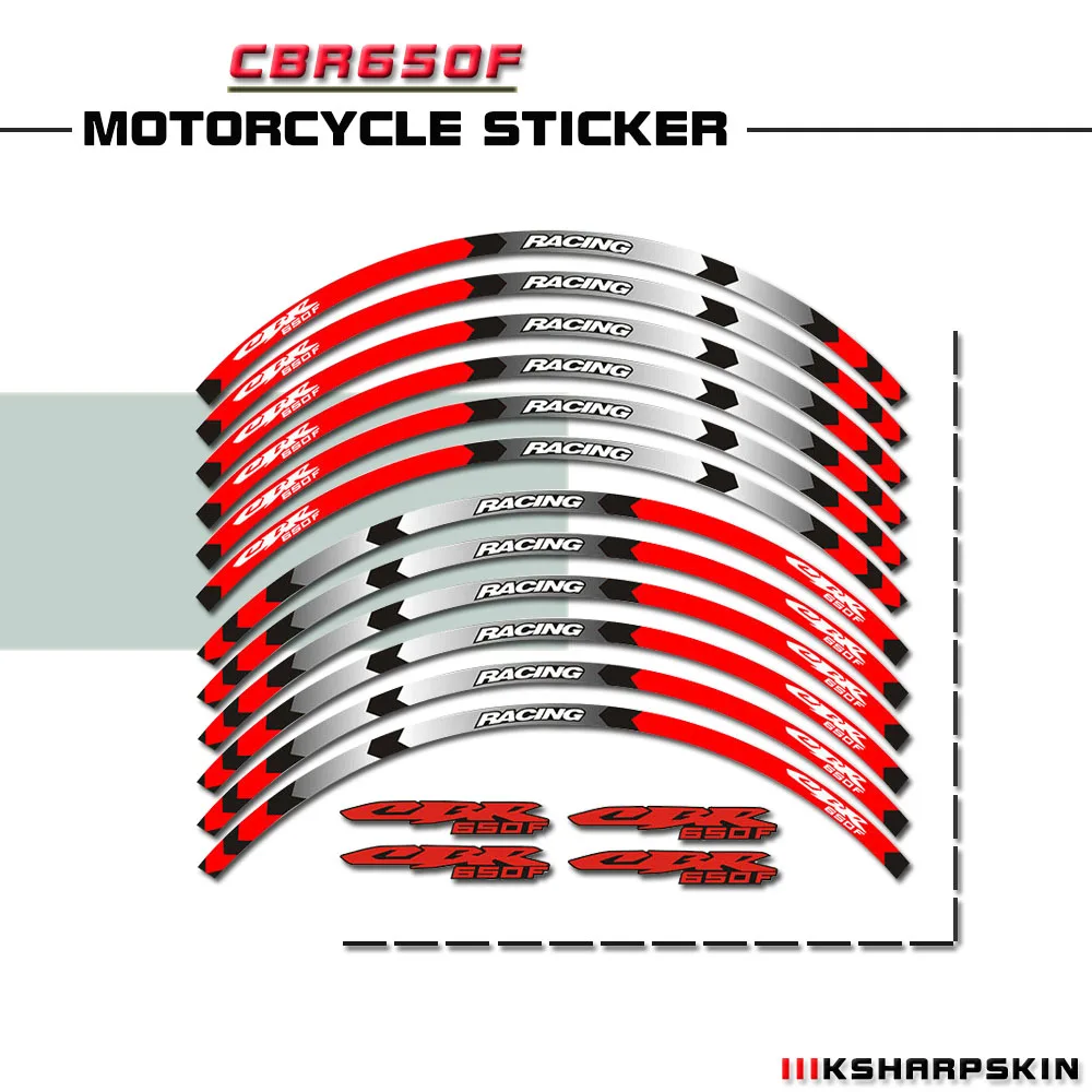 

Motorcycle wheel reflective color stickers waterproof and sunscreen high quality suitable for Honda CBR650F