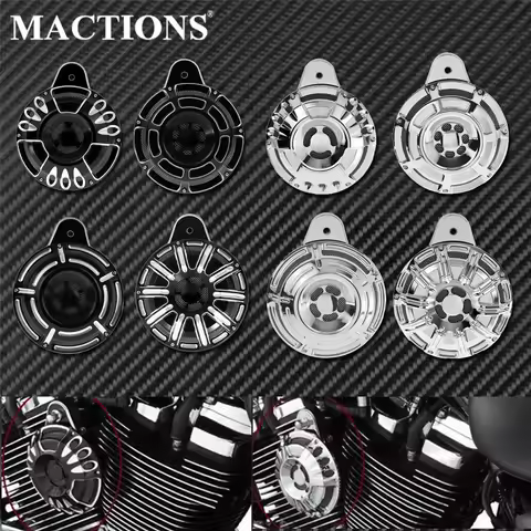 Motorcycle Black/Chrome Horn Cover Horns Loud Speaker Cover For Harley 91-17 Big Twin Sportster XL 883 1200 07-2018 Touring