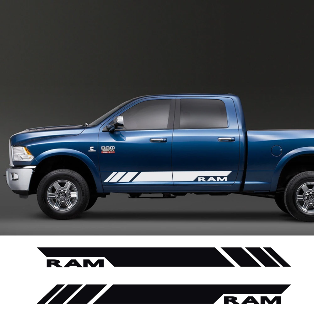 

Car Side Stripes Stickers For Dodge Ram 1500 TRX Classic 2500 3500 Chassic CAB Auto Accessories Sport Styling Vinyl Film Decals