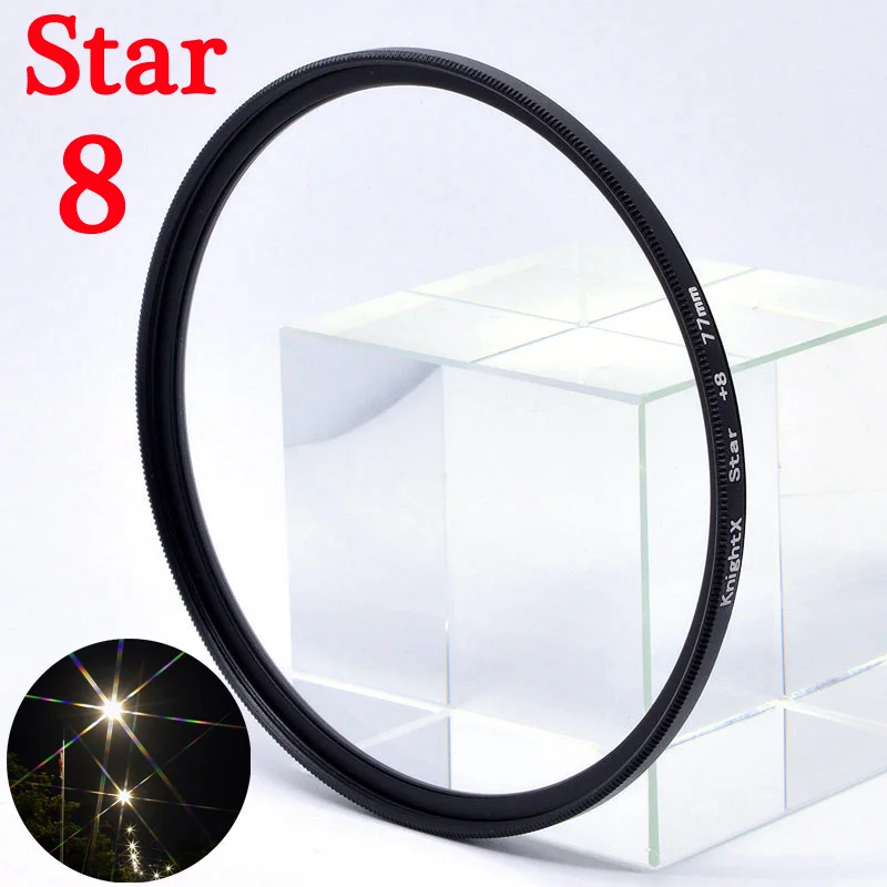 KnightX Star Line lens filter 67mm Star 4 6 8 49 52 55 58 62 67 72 77 MM Camera Filter for Canon Nikon Sony DSLR