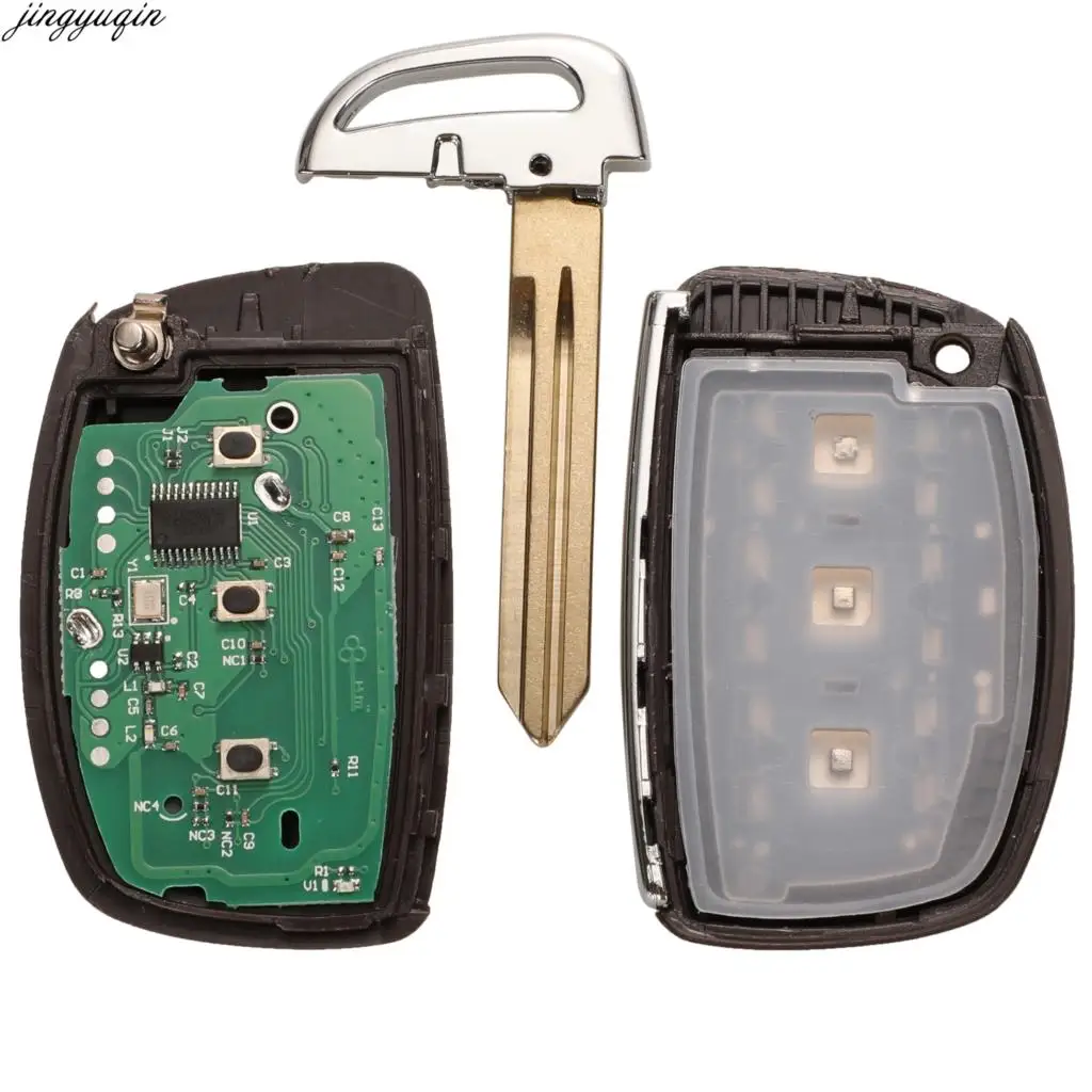 Jingyuqin Remote Control Car Key 433MHz ID46/47/64 PCF7938/7952/7953 Chip For Hyundai IX35 Rena MISTRA Elantra 2015 3 Buttons